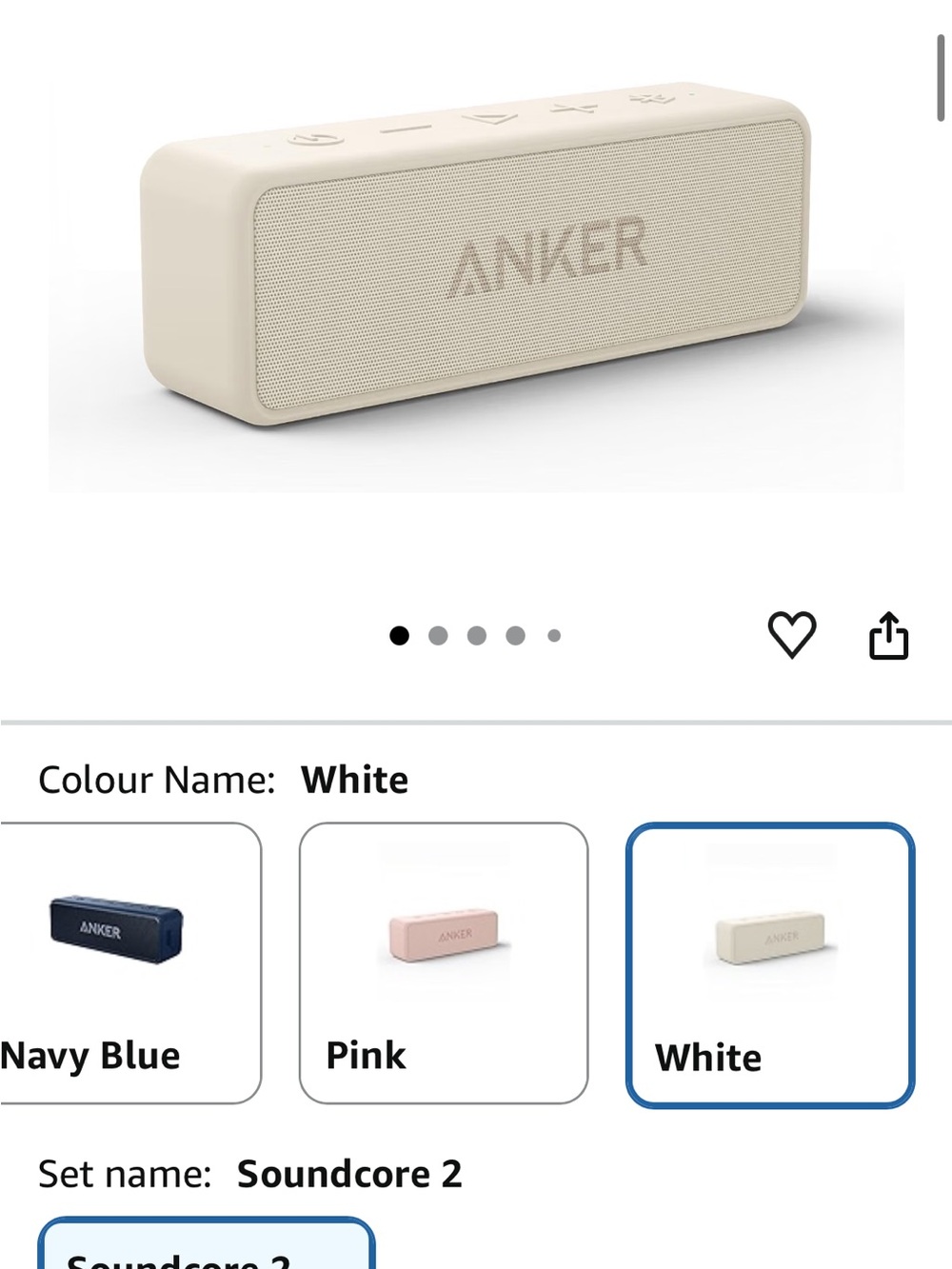 Category selection for product image